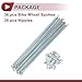 A ABSOPRO 36 Set 13G Bicycle Spokes 227mm Bike Wheel Spokes Galvanized Carbon Steel Silver Tone
