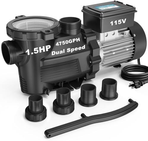 VIDAPOOL In/Above Ground Pool Pump Self Primming High...