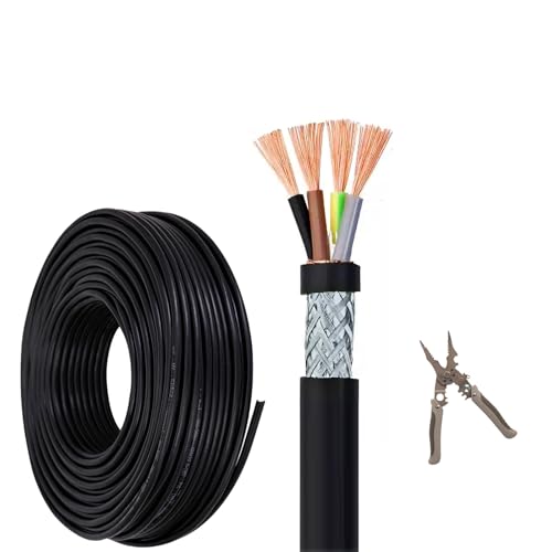 Cable Blindado De 4 Conductores, Calibre 22, UL2464, 22 AWG, Flexible, Para Lámparas De Bajo Voltaje, Iluminación Automotriz, Con Cinta Aislante Eléctrica(228ft)