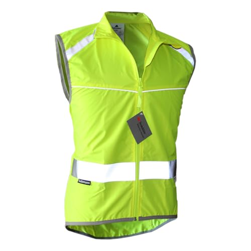 Salzmann Reflektierende Fahrradweste - Mit luftdurchlässigen Mesh-Einsätzen und Rückentasche - Hergestellt mit 3M Scotchlite