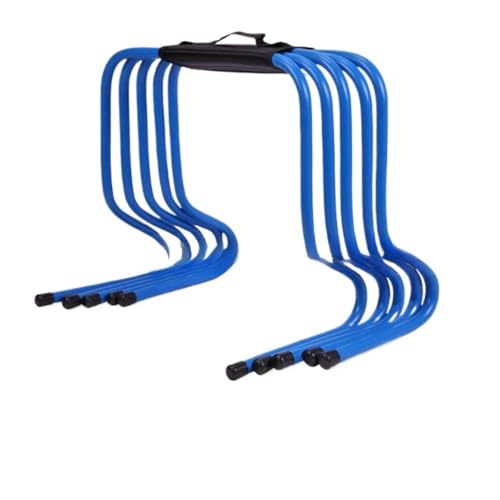 トレーニングハードル フットボールトレーニング用品 バスケットボールハードル 小型ハードルラック フィジカルトレーニング フットボール用品 子供用ガードレール ミニハードル スピードと敏捷性を高める 軽量で持ち運び簡単 (40cm(3個),ブルー)