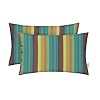   RSH-DECOR-Sunbrella-Lumbar-Throw-Pillows-Set-of-2-20-x-12-Water-and-Fade-Resistant-Performance-Fabric-Outdoor-Pillow-Covers-with-Down-Alternative-Inserts-Astoria-Lagoon
