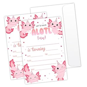 Lonlonbang L801 Axolotl Einladungskarten 20er Set