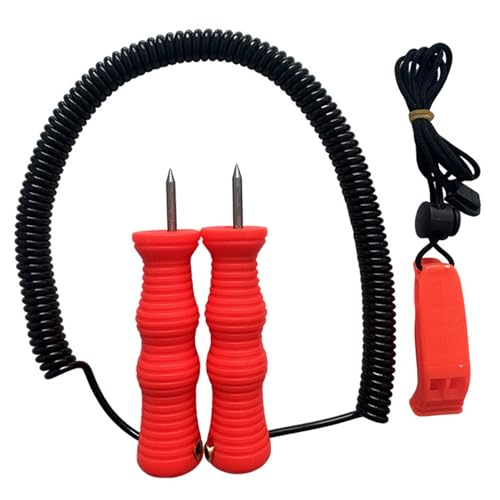 Otbushit Retractable Stainless Steel Ice Pick with Whistle for Fishing Skating Accessory