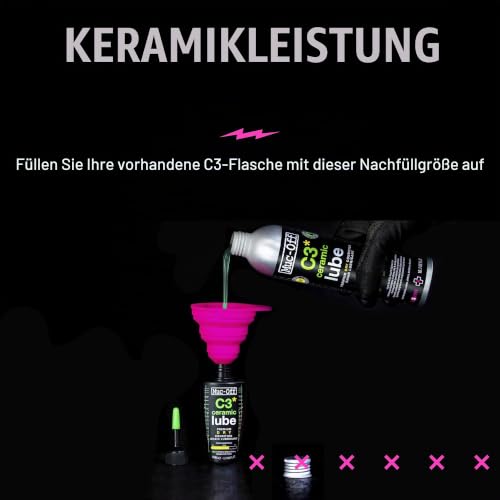 Muc-Off C3 Ceramic Dry Chain Lube Trocken Kettenöl Fahrrad, 300 ml - Premium Schmierfett Kettenfett, Kettenspray Fahrrad… – Ansicht 3