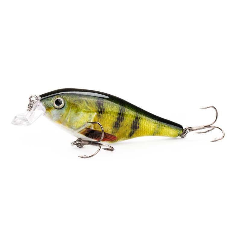 HUFFA 85mm/12g Gran Oferta señuelo de Pesca de plástico Duro Crankbait Carpa Cebo Curvo Especial Labio Aparejos de Pesca Pesca Isca Wobbler Flotante (Color : 02)