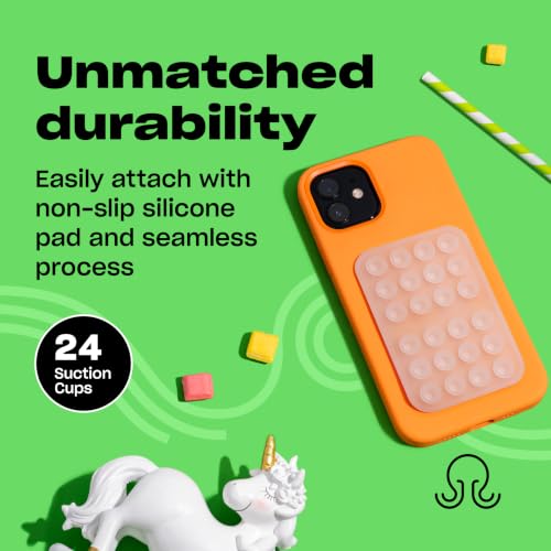 Image of OCTOBUDDY Classic - Silicone Suction Phone Case Adhesive Mount, Transparent