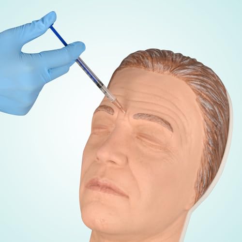 Image of Injection Face Training Model for Facial Injection Practice, Silicone Mannequin Face for Micro-Plastic Teaching, Esthetician's Class Injection Training to Medical Student - James Model