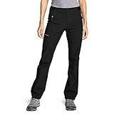 Eddie Bauer Women's RIPPAC Stretch Rain Pants, Black, Medium