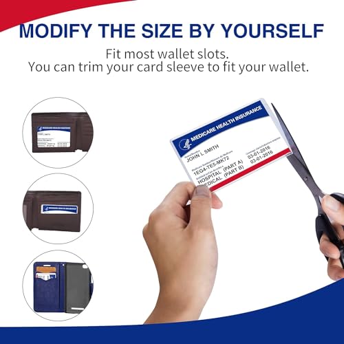 Image of Fairus Card Protector - Plastic Holder for Aadhar, Credit, Business, Pan, Driving License - Waterproof Cards Plastic Protector (10)