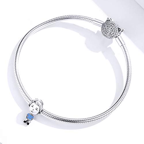 Faefash Little Boy Or Girl Charm 925 Sterling Silver Charm Family Charm Child Charm Fit Compatible With Mother's Day Bracelets (Dad Charm) #TOP2