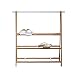 kiki Scarpiera Triangolo Scarpiera Multifunzionale 3 Livelli di stoccaggio Portatile Leggero Scarpiera Storage Bamboo Organizer Storage- 70 * 25 * 75CM Portascarpe