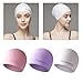 QWQJ Swimming Caps for Swimmers Ear Protections Silicone Swimming Caps Stretchy Swimming Hat Comfortable Swimming Caps