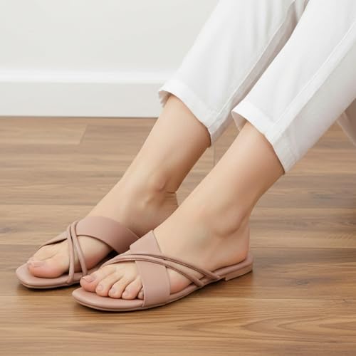 Image of Women's Lightweight Flip Flops | Comfortable Daily Wear Chappals | Soft Insole Slip-On Slippers for Girls & Women