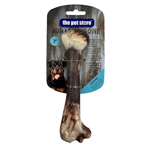 J&E Importers The Pet Store Maximum Strength Tough Extreme Jurassic Bone Dog Chew Toy For Aggressive Chewers 7''