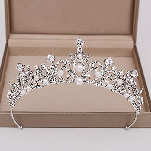 Corona de tiara con cristales mágicos para novias en bodas reales