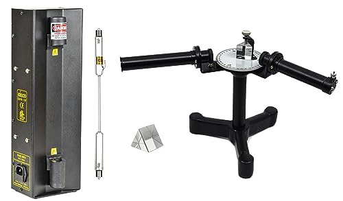 Image of Adjustable Spectrometer Bundle - Includes 25mm x 25mm Prism, 1 Spectrum Tube, Premium Spectrum Tube Power Supply - for Optical Studies and Light Physics - CE, CSA, CUS Approved - 110V - Eisco Labs