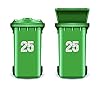 2 x 15cm Tall Vintage Floral Number Vinyl Stickers - Numbers Flowers Pattern Home Car Dustbins Wheelie Bin Garbage Bins Sticker (Number 8) #2