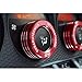 x xotic tech AC Control Volume Knob Switch Button Ring Covers Trim Compatible with Subaru BRZ or Scion FR-S or Toyota 86 GT86 FT86 2013-up (Red) -3pcs