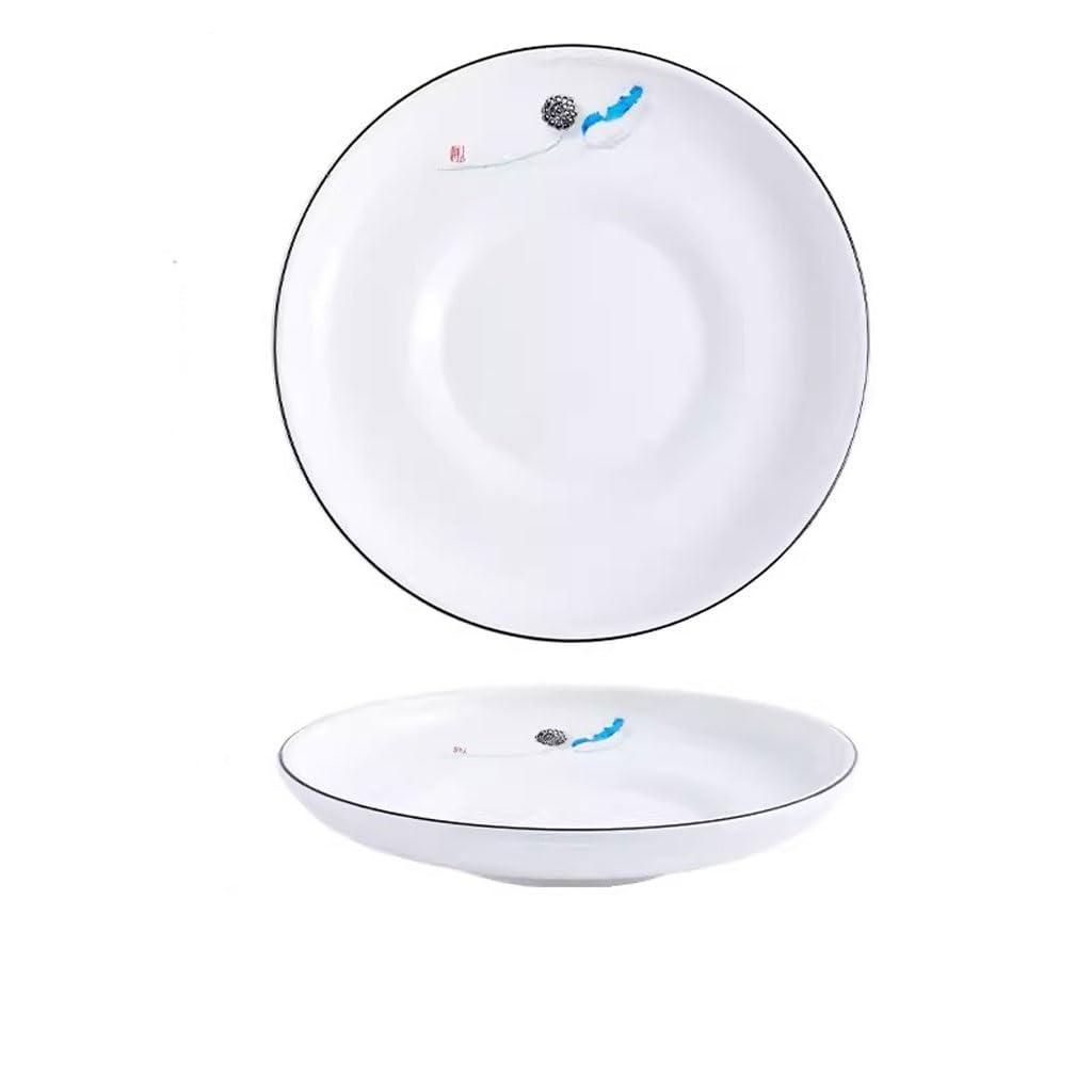 Forniture Per Feste Piatto fondo con testa di pesce al pepe tritato, piatto profondo, ristorante di casa, hotel creativo, piatto speciale for cena, grande piatto rotondo a forma di piatto fondo Piatti