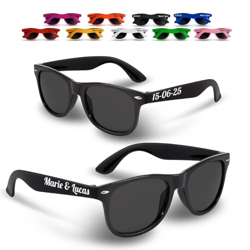 Lunettes de soleil personnalisées souvenir de mariage lot pour invités