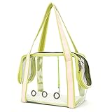 Dog Carrier Purse Pet Travel Bag Cat Portable Handbag, Pet Travel Carrying Handbag, Handbag Pet Tote Bag for Small Dog and Cat，Perfect for Subway, Car, and Bus Travel, Walking Hiking(Green)