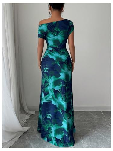 Floerns Women's Off The Shoulder Maxi Dress Dolman Sleeve Ruched Party A Line Dresses3