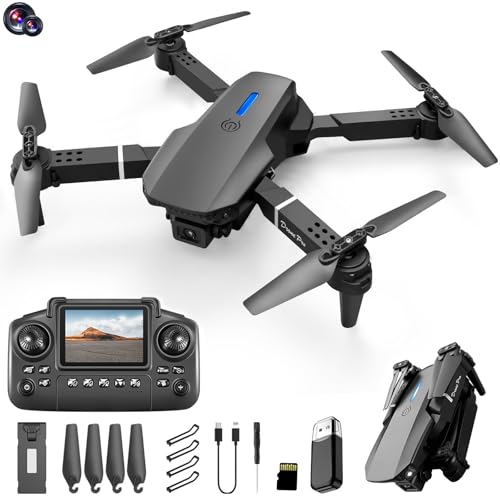 Mini Drone With Camera Remote Control Drones With Screen Display 2.4G Headless Mode, One Key Take off/Landing RC Quadcopter Altitude Hold For Adults Fpv Drone Birthday for Men Women