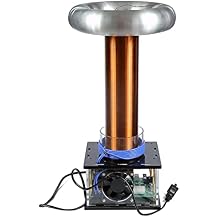 Bluetooth High-Power Music Tesla Coil Touchable Artificial Lightning Spark Gap Arc Generator Plasma Loudspeaker Desktop Electric Power Toy Wireless Transmission Model Science Teaching