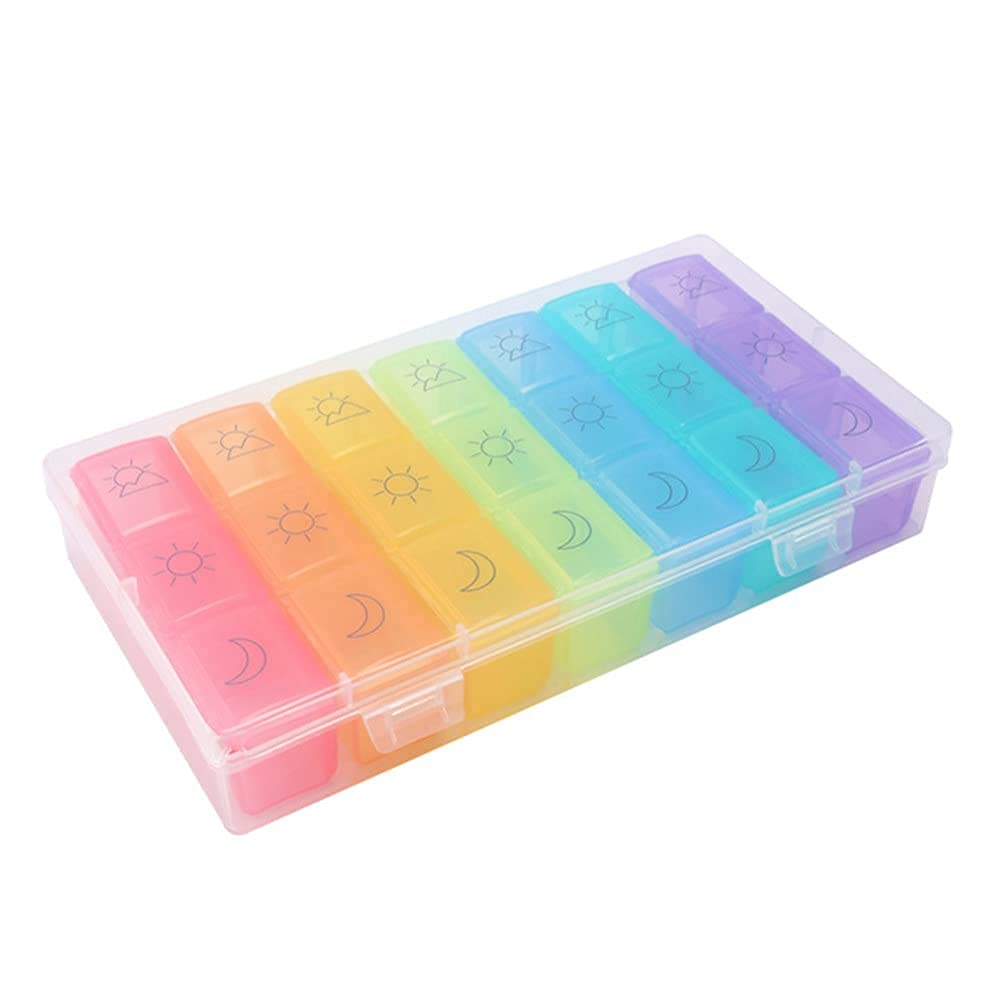 Medicine Storage Box Pills Box Storage Dispenser Holder Vitamin Organizer Pill Boxes 7 Day 4 Times A Day