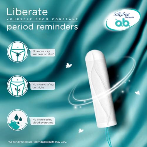Stayfree Tampons by OB Super 10's (Buy 2 Get 1 Free) | Heavy Flow | Dynamic Fit Technology | Rash free | No skin irritation| Upto 100% leakage protection | Silk touch technology | Stain free
