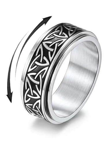 Image of Norse Code Collection Stainless Steel Rings For Men And Boys Anniversary Birthday Gifts