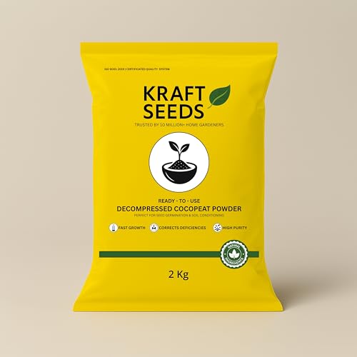 Image of Kraft Seeds Cocopeat 2kg Ready to Use - Organic Coconut Coir Fiber Growing Medium, Cocopeat Powder for Home Gardening & Potted Plants, Potting Soil Mix, 100% Natural Soil Conditioner, Eco-Friendly