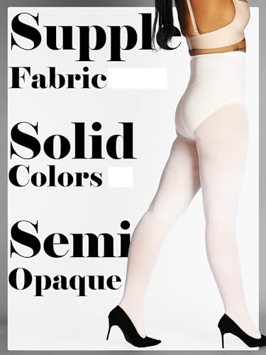 Image of HONENNA Semi Opaque Silky Women Pantyhose Tights, 20+ Colors Invisibly Toe Reinforced 60 Den Size A-E
