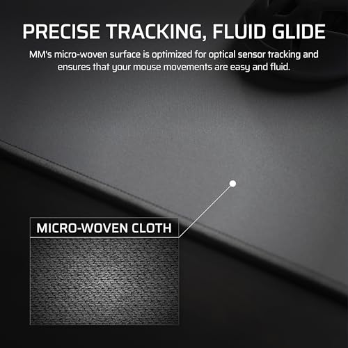 Image of Corsair MM Anti-Fray Cloth Gaming Mouse Pad - XXL (930 x 400mm), Precision Micro-Woven Surface, Non-Slip Natural Rubber Base, Stitched Edges - Gray