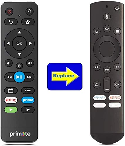 Primote IR Remote Replacement for Toshiba or Insignia Smart TV 49LF421U19 50LED2160P 50LF621U19 55LF621U19 TF-43A810U21 NS-24DF310NA21 NS-39DF310NA21 NS-39DF510NA19 NS-43DF710NA19 (No Voice Search)