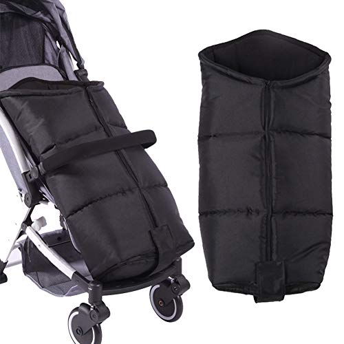 Anntry Footmuff, bolsa de dormir para bebé, universal, para niños pequeños con cochecito, cochecito anexo. Estera para pies. (Negro2)