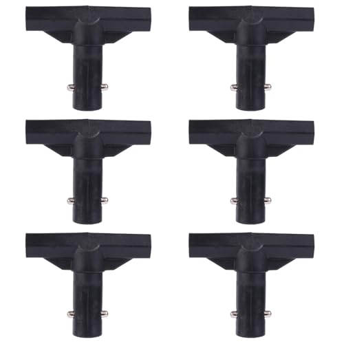 Connecteur T de rechange pour réparer un filet de trampoline lasuroa : lot de 6 pièces noires