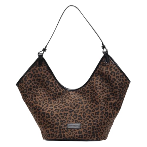 Image of YFGBCX Suede Bags for Women Crossbody Bags Cheetah Hobo Bag Leopard Bags for Women Large Capacity Work Tote Bag