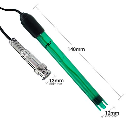 Redox-Elektrode, BNC-Stecker Ersatzsonde Für Messgerät-Monitor Controller Oxidationsreduktionspotenzialprüfung, 14 Cm Lang, 1,2 Cm Durchmesser, 300 Cm, Extra Langes Kabel