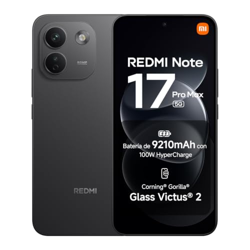 REDMI Note 17 Pro MAX 5G, Smartphone 8+512GB, Negro, baterĂa de 9210mAh