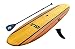 ISLE Clasic Soft Top 10'8 Stand Up Paddle Board (5" Thick) SUP Package | Includes Adjustable Paddle, Center Carry Handle, Center Fin, Non Slip Deck Grip - Wood Finish