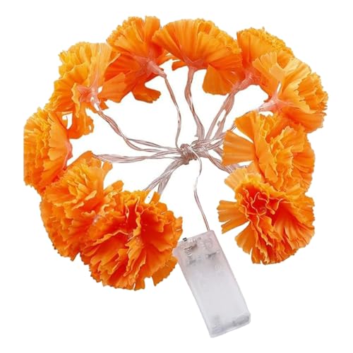 LED Marigold Garland for Decoration, Lighted Marigold LED Flowers, Decorative Flower, Home Diwali Decorations, Day of the Dead D
