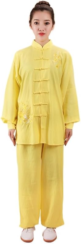 HEARTTOUCH Unisex Adult Tai Chi Suit Kung Fu Costume Wing Chun Clothing Long Sleeves Chinese Wushu Morning Exercise Uniform