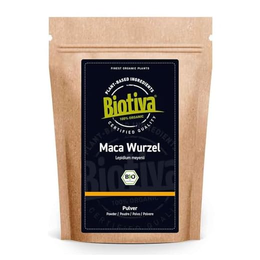 Maca Bio 100g Pulver - Ohne Zusätze - Abgepackt und zertifiziert in Deutschland - Vegan - Biotiva