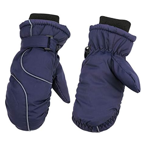 Kids Ski Mittens Waterproof Snow Gloves Child Winter Thermal Snowboard Mittens Warm Fleece Lined Gloves for Outdoor Skiing Snowboarding Toddler Girls Boys Age 3-8 Years Old Cover