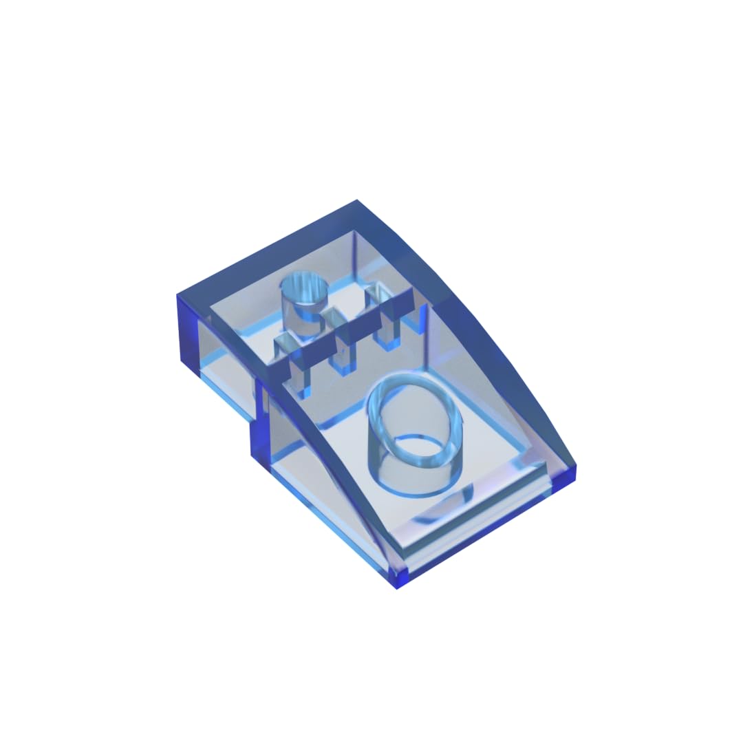24309 Arched Brick Slope Curved 3x2 No Studs 50 Pieces GDS-1123 Compatible with Lego Building Blocks Color:Trans-Dark Blue 43 โ image 1