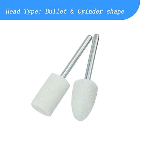 Miniatura 2 de Luo ke 20 ruedas de pulido de lana comprimida, puntas de pulido de fieltro de lana, puntas de pulido con mandril de 18 pulgadas para herramientas