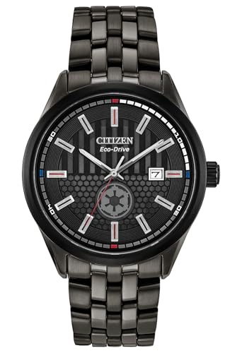 citizen men39s eco-drive star wars darth vader limited edition watch and pin box setblack ion plated stainless steel watch white dial 3 hand 41mm model bm7255-61w