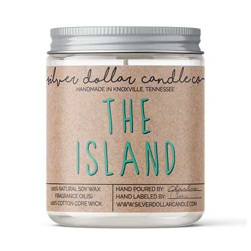 The Island, Volcano Fruity Scented Candle 8Oz, Natural Soy Wax Candle By Silver Dollar Candle Co. #TOP3